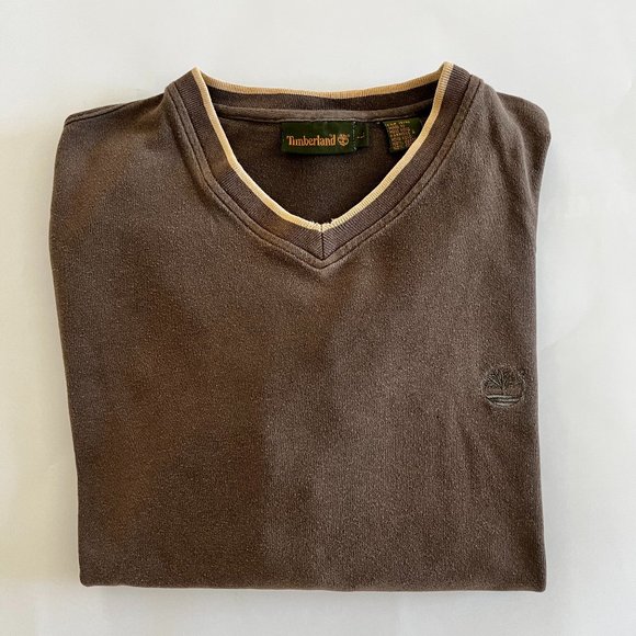 Authentic Timberland Pullover V Neck Sweatshirt - Picture 1 of 5